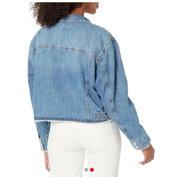 NEW BlankNYC Crash Course fur lining Jacket cotton denim 1225 3s2 - Picture 3 of 9